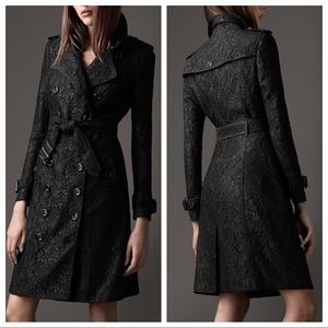 Authentic Burberry Floral Lace Trench Coat